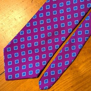 Brooks Brothers Purple and Blue Patterned Men's Tie
